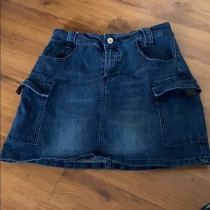 Sexy cargo blue Jean skirt